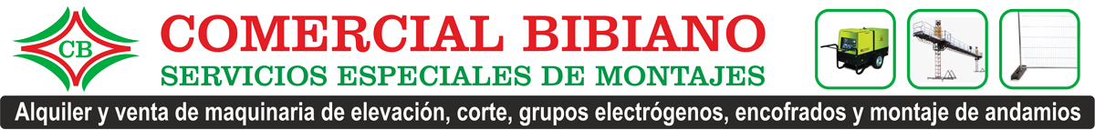 Comercial Bibiano Servicios Especiales de Montajes - Alquiler y venta de maquinaria de elevación,  corte, grupos electrógenos, encofrados y montaje de andamios en Las Palmas